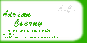 adrian cserny business card